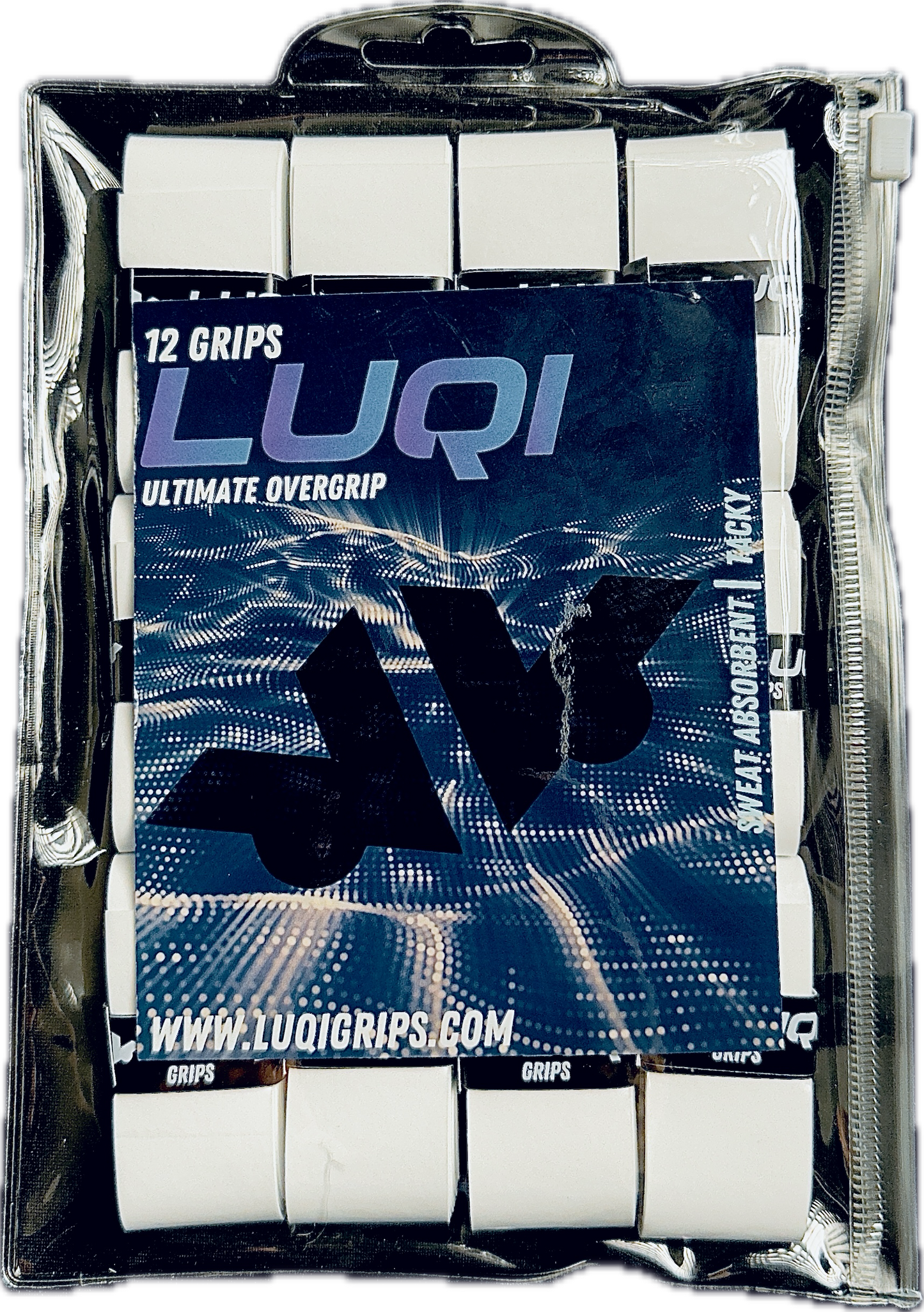 white LUQI Ultimate Overgrip | Peak Performance Tennis Grip