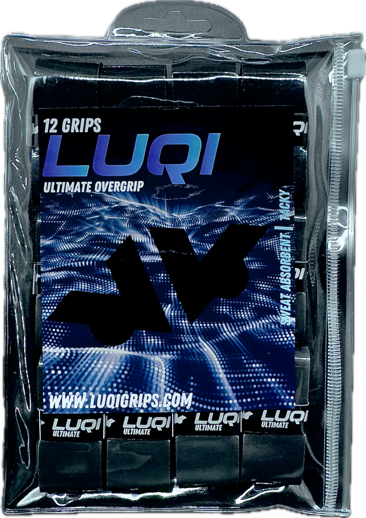 black LUQI Ultimate Overgrip | Peak Performance Tennis Grip