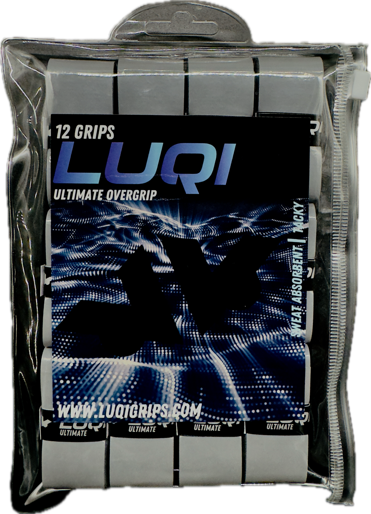 grey LUQI Ultimate Overgrip | Peak Performance Tennis Grip